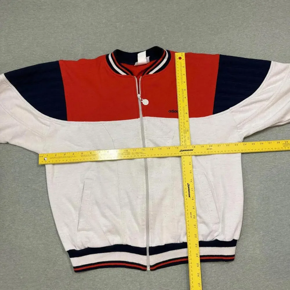 80s Vintage ADIDAS Trefoil Track Jacket Mens Medium Colorblock Retro Sportswear‎